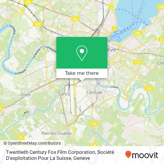 Twentieth Century Fox Film Corporation, Société D'exploitation Pour La Suisse map