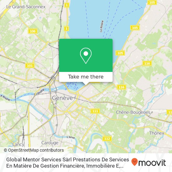 Global Mentor Services Sàrl Prestations De Services En Matière De Gestion Financière, Immobilière E map