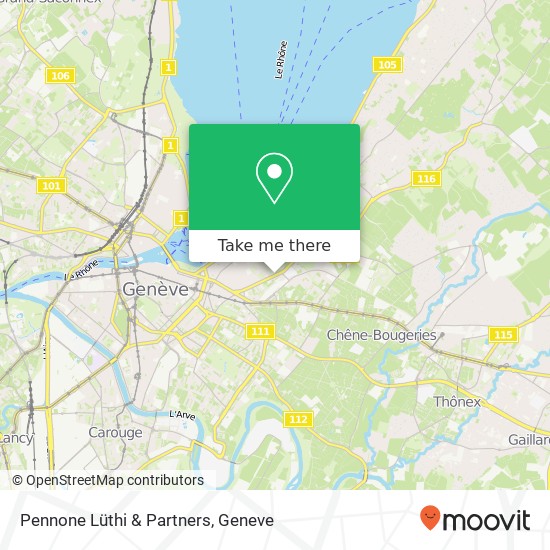 Pennone Lüthi & Partners Karte