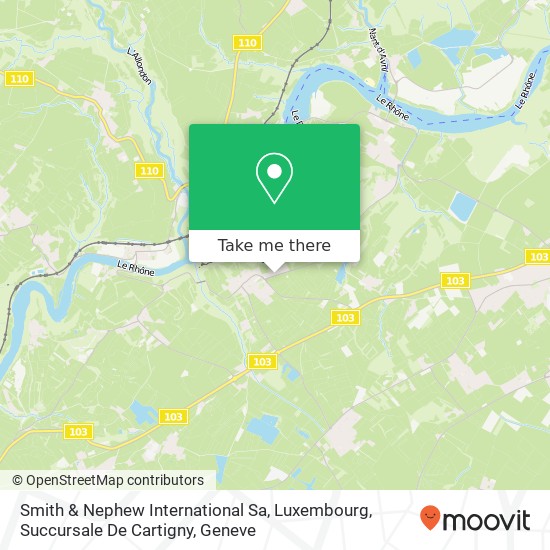 Smith & Nephew International Sa, Luxembourg, Succursale De Cartigny map