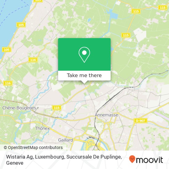 Wistaria Ag, Luxembourg, Succursale De Puplinge Karte