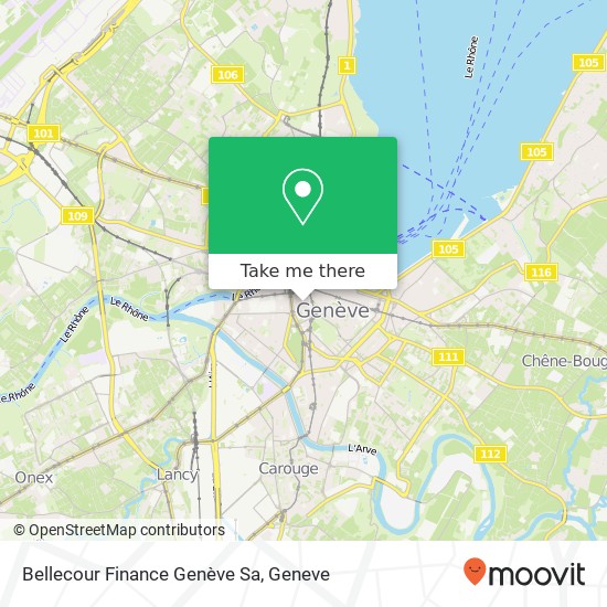 Bellecour Finance Genève Sa map