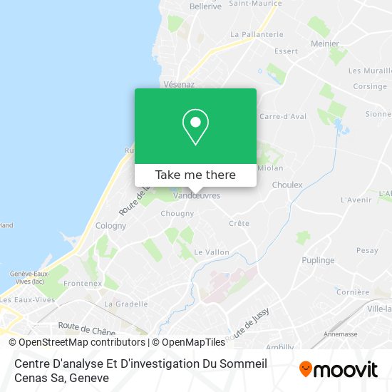 Centre D'analyse Et D'investigation Du Sommeil Cenas Sa map