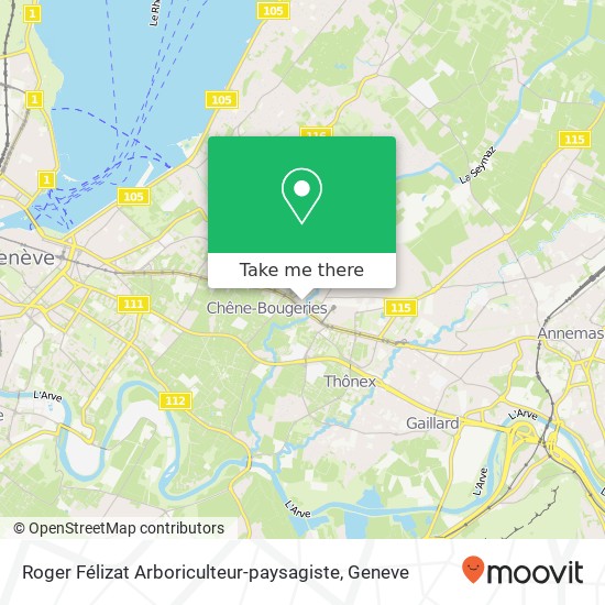 Roger Félizat Arboriculteur-paysagiste map