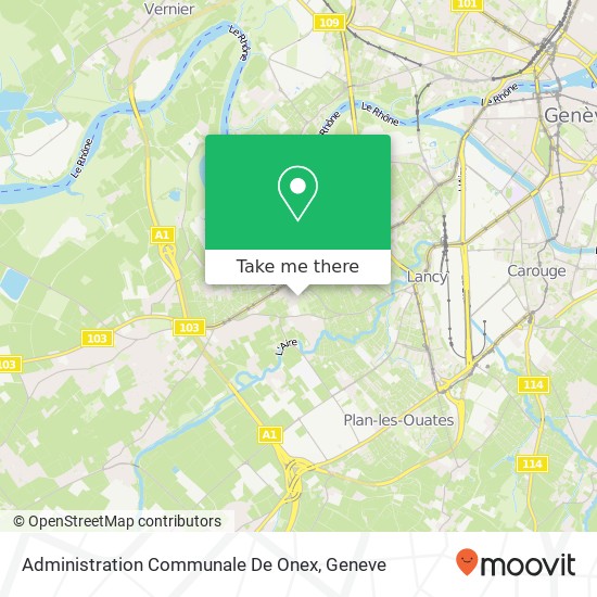 Administration Communale De Onex map