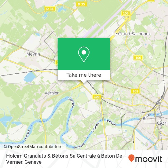 Holcim Granulats & Bétons Sa Centrale à Béton De Vernier map