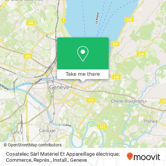 Cosatelec Sàrl Matériel Et Appareillage électrique; Commerce, Représ., Install. map