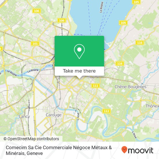 Comecim Sa Cie Commerciale Négoce Métaux & Minérais Karte