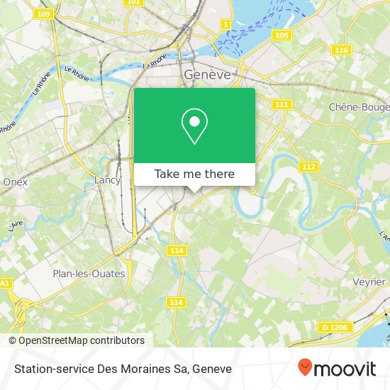 Station-service Des Moraines Sa map