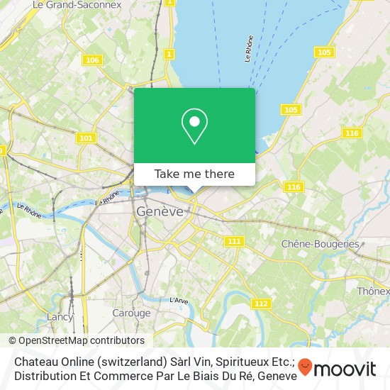 Chateau Online (switzerland) Sàrl Vin, Spiritueux Etc.; Distribution Et Commerce Par Le Biais Du Ré map