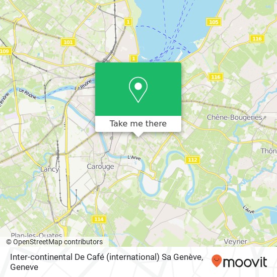 Inter-continental De Café (international) Sa Genève Karte