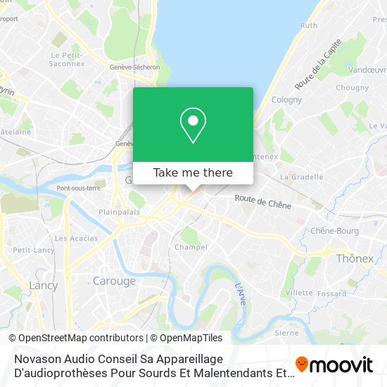 Novason Audio Conseil Sa Appareillage D'audioprothèses Pour Sourds Et Malentendants Etc Karte