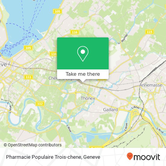 Pharmacie Populaire Trois-chene map
