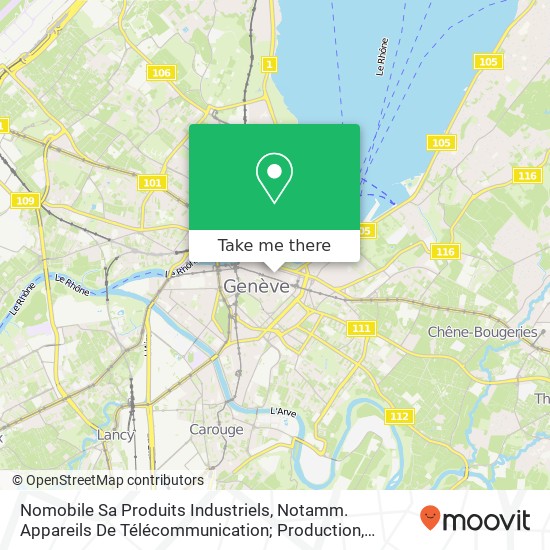 Nomobile Sa Produits Industriels, Notamm. Appareils De Télécommunication; Production, Commercialisa map