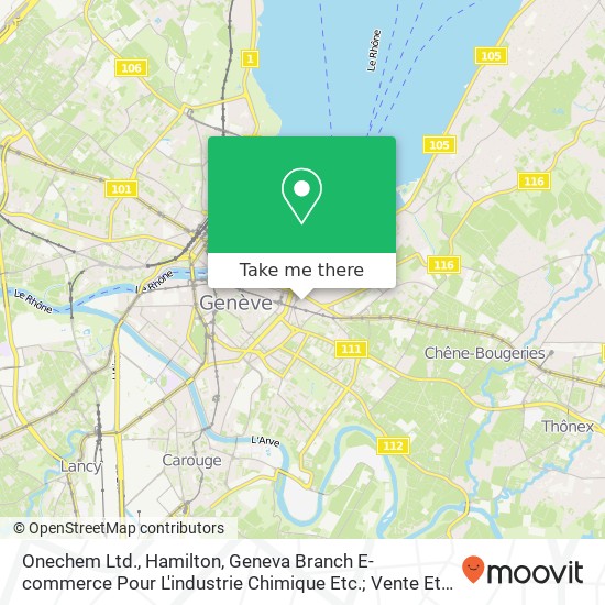 Onechem Ltd., Hamilton, Geneva Branch E-commerce Pour L'industrie Chimique Etc.; Vente Et Marketing map