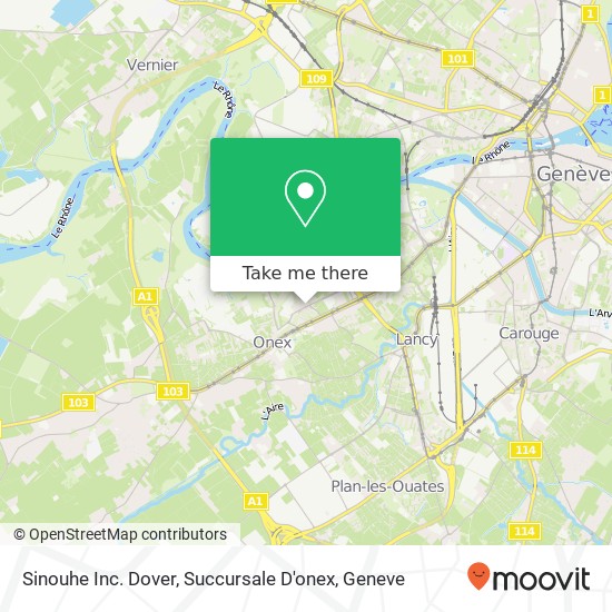 Sinouhe Inc. Dover, Succursale D'onex map