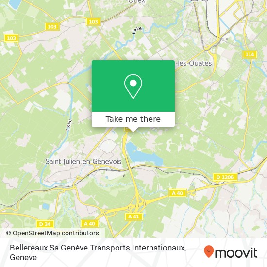 Bellereaux Sa Genève Transports Internationaux map