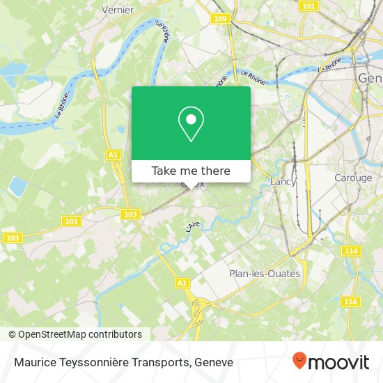 Maurice Teyssonnière Transports map
