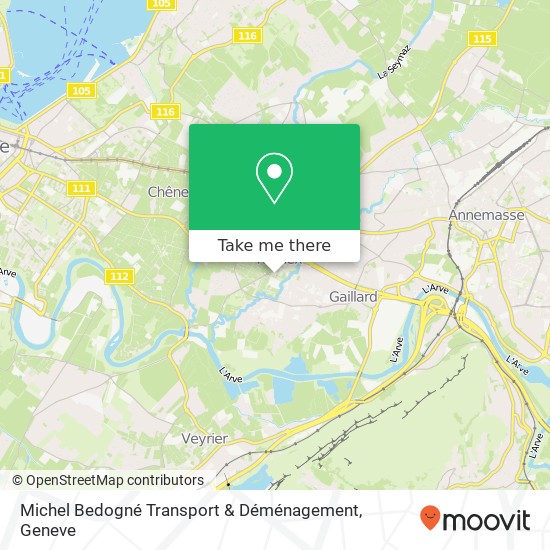 Michel Bedogné Transport & Déménagement Karte