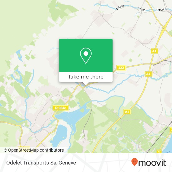 Odelet Transports Sa map