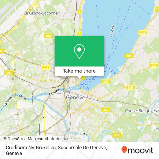Credicom Nv, Bruxelles, Succursale De Genève map