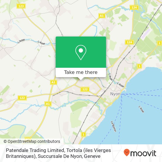 Patendale Trading Limited, Tortola (iles Vierges Britanniques), Succursale De Nyon map