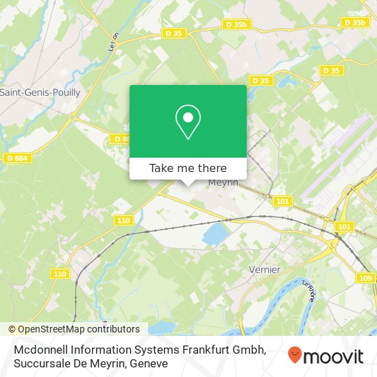 Mcdonnell Information Systems Frankfurt Gmbh, Succursale De Meyrin map