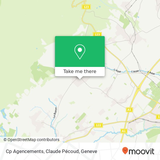 Cp Agencements, Claude Pécoud map