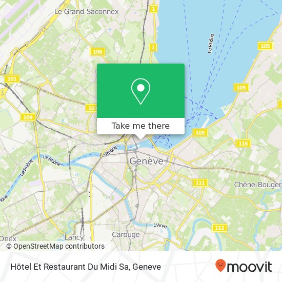 Hôtel Et Restaurant Du Midi Sa map