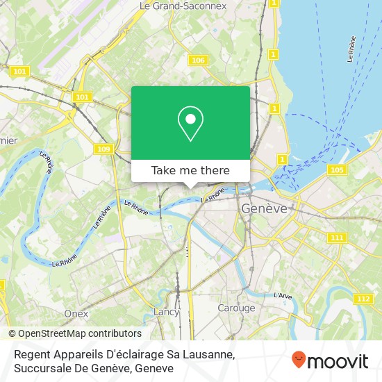 Regent Appareils D'éclairage Sa Lausanne, Succursale De Genève map