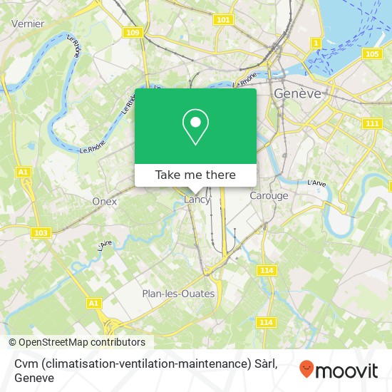 Cvm (climatisation-ventilation-maintenance) Sàrl map