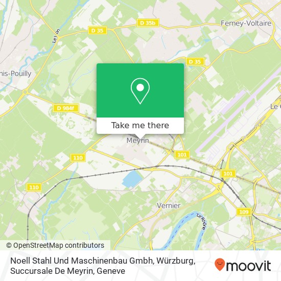Noell Stahl Und Maschinenbau Gmbh, Würzburg, Succursale De Meyrin Karte