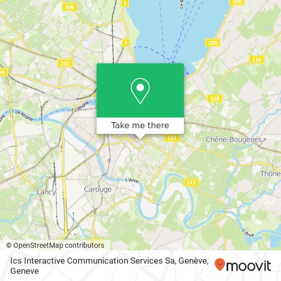 Ics Interactive Communication Services Sa, Genève Karte