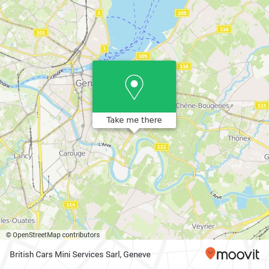 British Cars Mini Services Sarl Karte