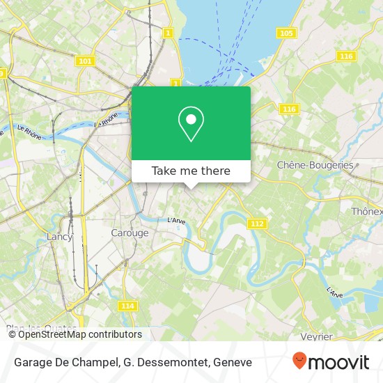 Garage De Champel, G. Dessemontet Karte