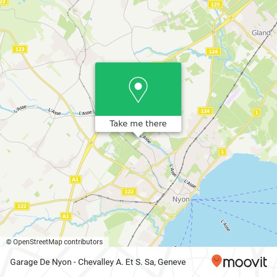 Garage De Nyon - Chevalley A. Et S. Sa map