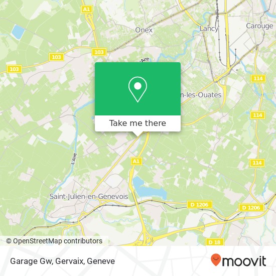 Garage Gw, Gervaix map
