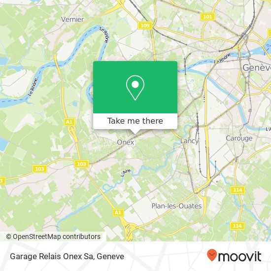 Garage Relais Onex Sa map