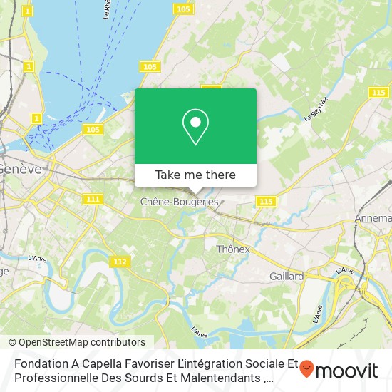 Fondation A Capella Favoriser L'intégration Sociale Et Professionnelle Des Sourds Et Malentendants map