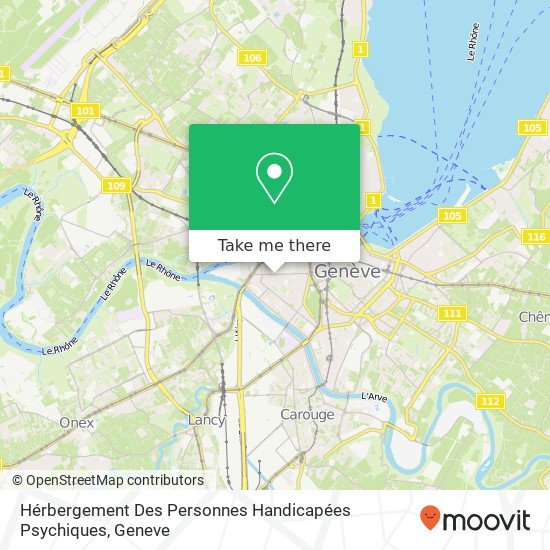 Hérbergement Des Personnes Handicapées Psychiques map