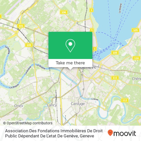 Association Des Fondations Immobilières De Droit Public Dépendant De L'etat De Genève Karte