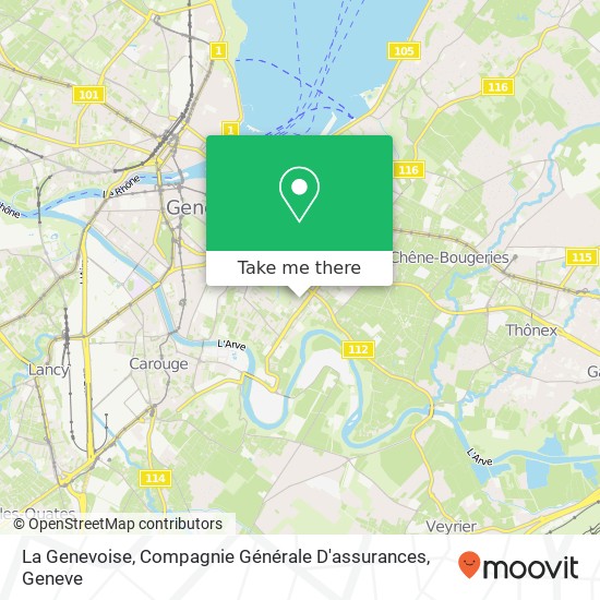 La Genevoise, Compagnie Générale D'assurances Karte