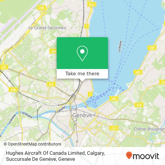 Hughes Aircraft Of Canada Limited, Calgary, Succursale De Genève map