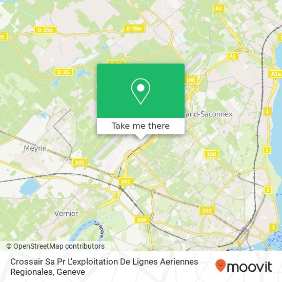 Crossair Sa Pr L'exploitation De Lignes Aeriennes Regionales Karte
