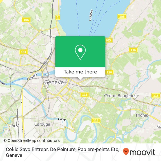 Cokic Savo Entrepr. De Peinture, Papiers-peints Etc map