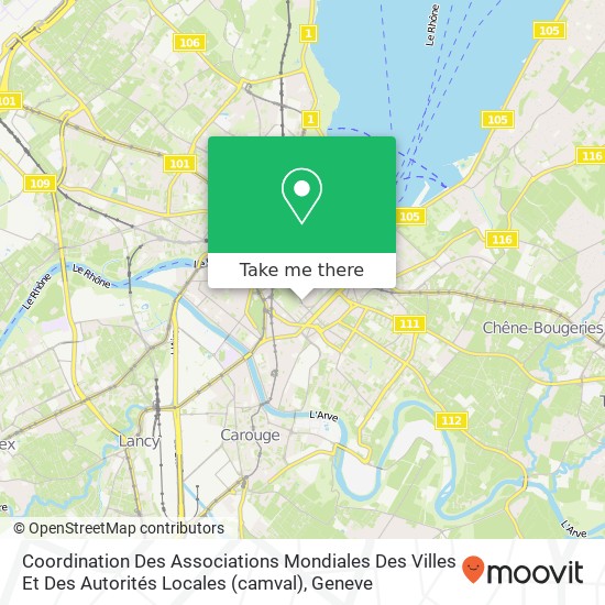 Coordination Des Associations Mondiales Des Villes Et Des Autorités Locales (camval) map