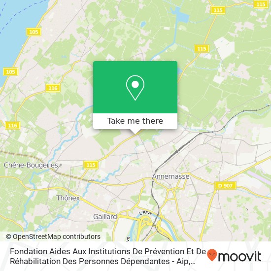 Fondation Aides Aux Institutions De Prévention Et De Réhabilitation Des Personnes Dépendantes - Aip Karte