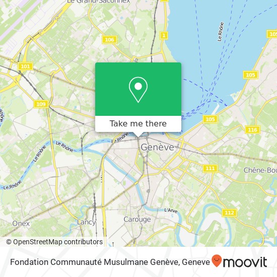 Fondation Communauté Musulmane Genève Karte