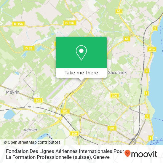 Fondation Des Lignes Aériennes Internationales Pour La Formation Professionnelle (suisse) Karte