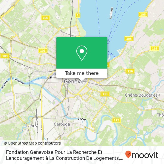 Fondation Genevoise Pour La Recherche Et L'encouragement à La Construction De Logements map